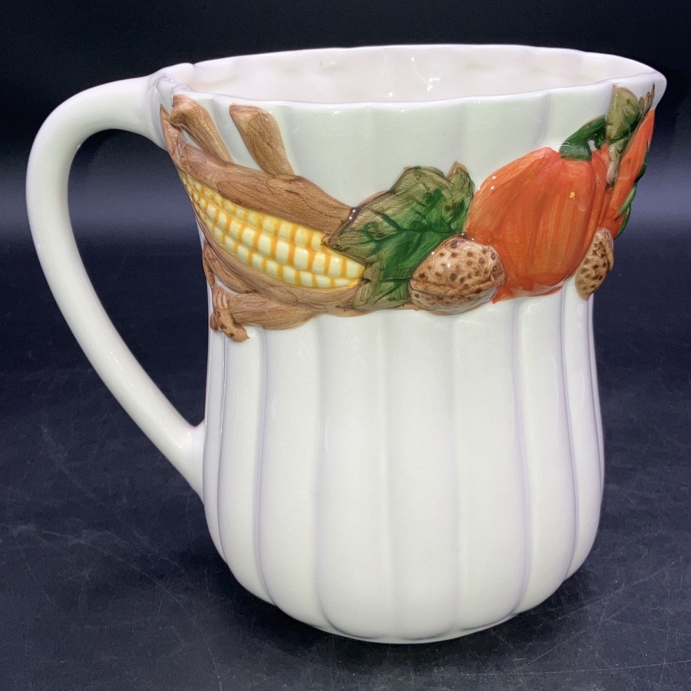 Colorful "Fall Harvest" Ceramic Pitcher By Asia Master Group