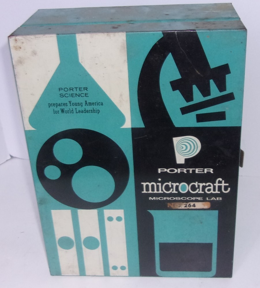 Vintage PORTER MICROCRAFT Microscope #264 **EMPTY** Container