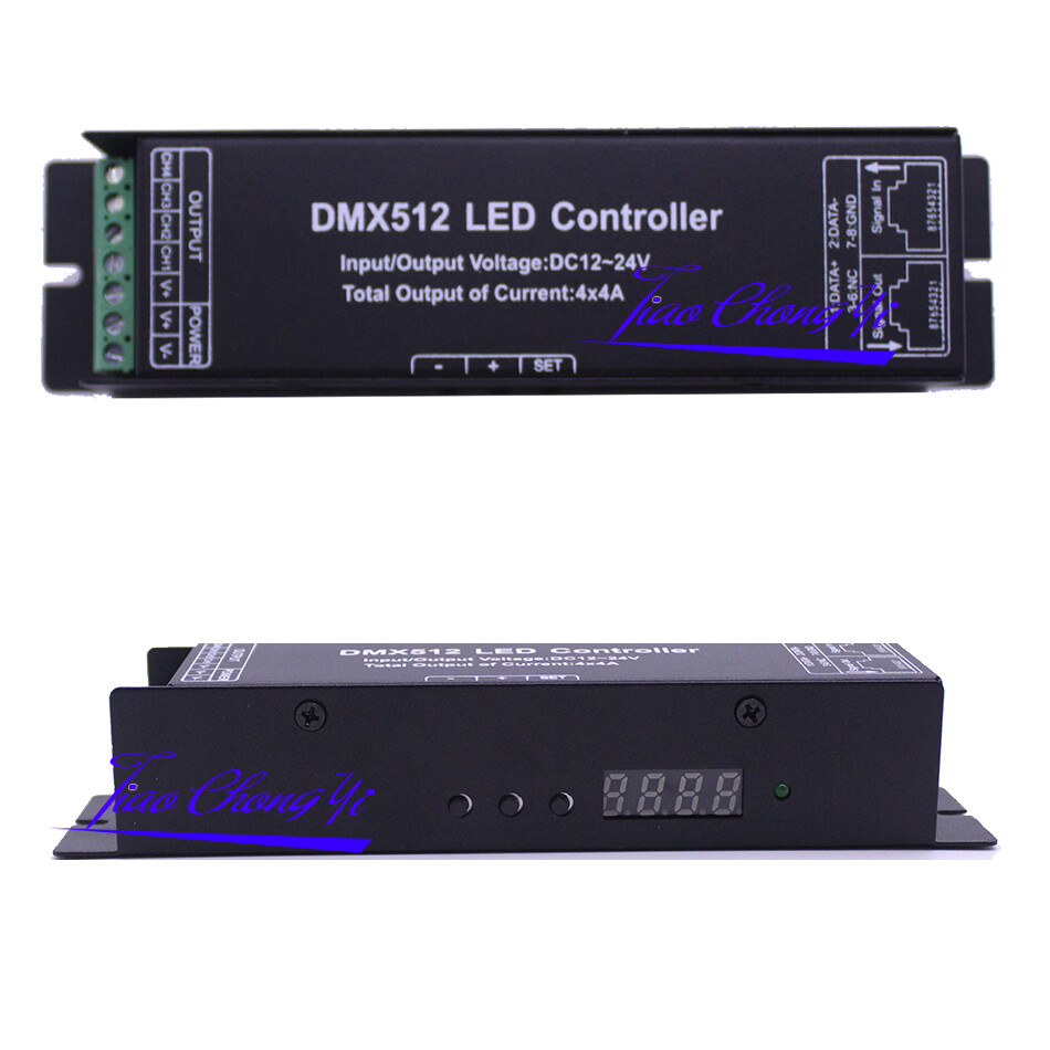 DMX 512 3CH 4 channels LED RGB RGBW Controller LED Decoder With Digital display