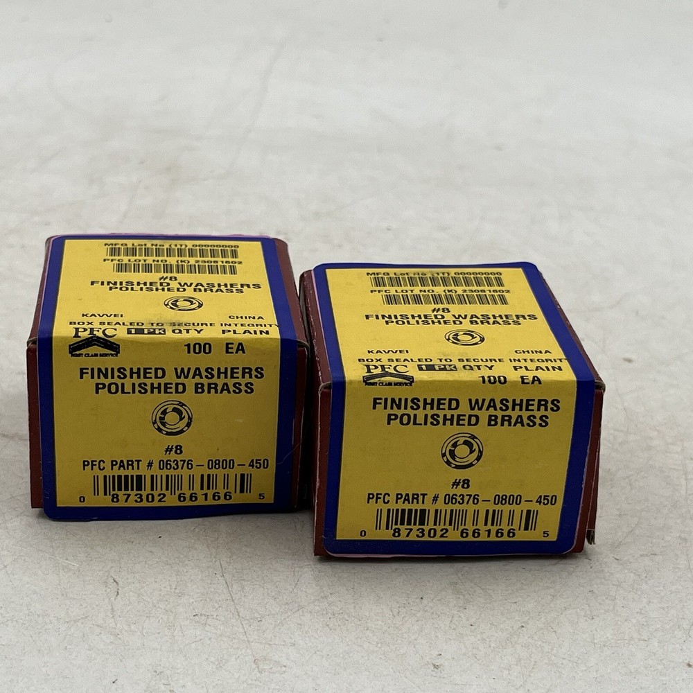 200 Pieces Countersunk Washers # 8 Solid Brass Finish Washers 3/16"ID x 5/8"OD