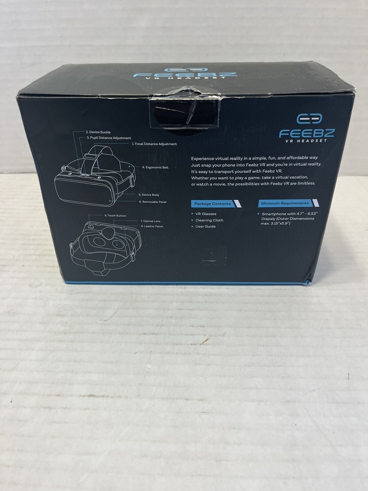 VR Headset Compatible with iPhone & Android 4.7” To 6.5” Built-in Action Button