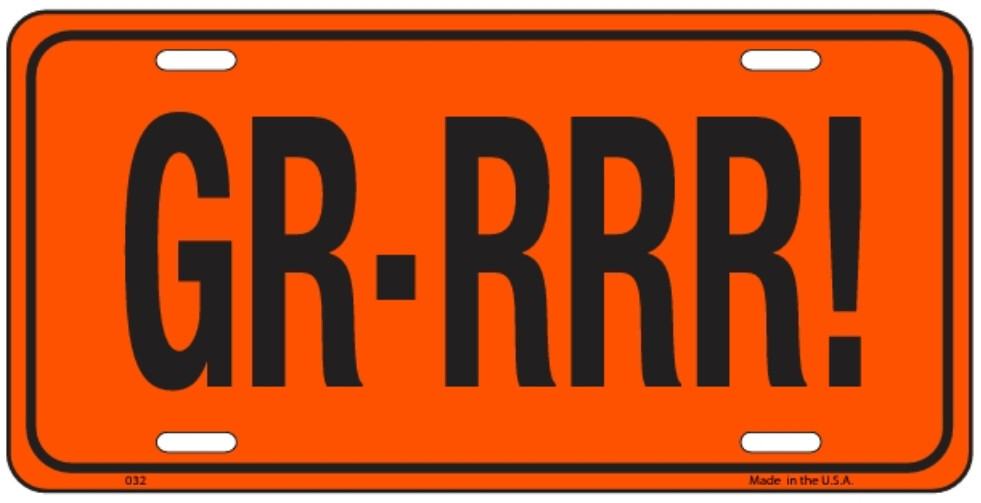 Vintage GR-RRR Novelty License Plate GTO THE JUDGE Embossed Metal Old Stock 2153