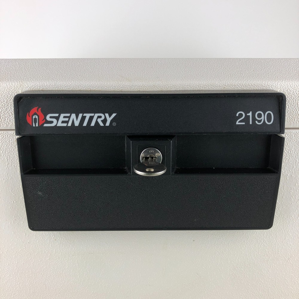 Sentry 2190 Safe Keyed FireProof Security Privacy Lock Box with Key File Folder