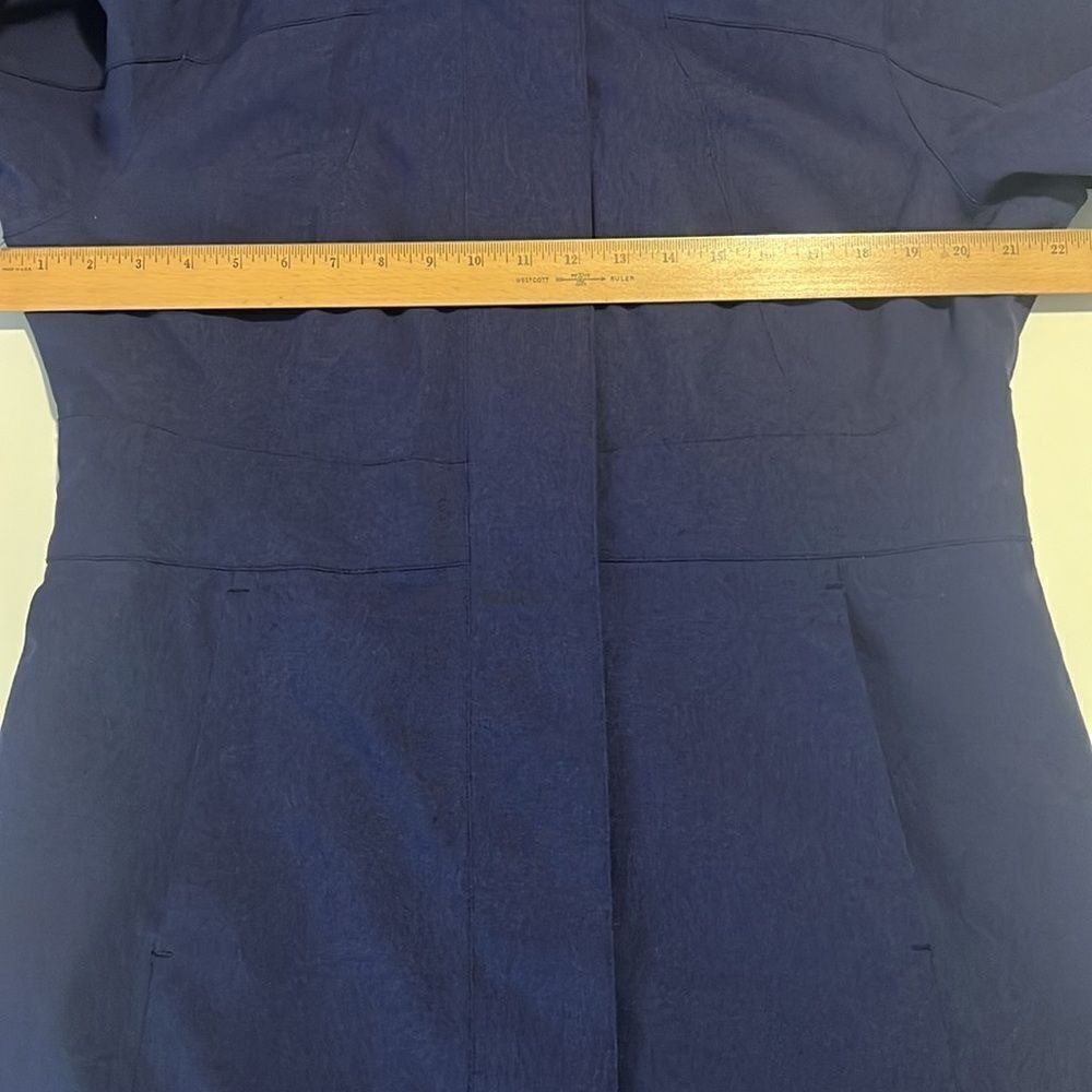 Merrell Opti-shell Navy Blue Front Pockets Snap Zip Closure Coat Size Large