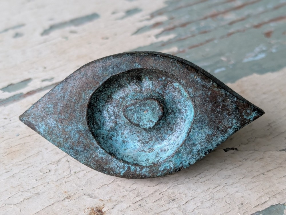 1967 "Antico" Eye by Jerome & Evelyn Ackerman Hand-cast Solid Brass Pull