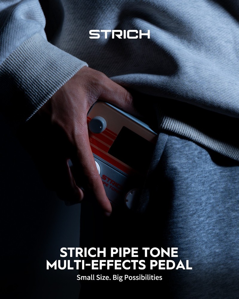 STRICH Pipe Tones Pocket Multi-Effects Processor for Guitar and Bass (Dark Gray)