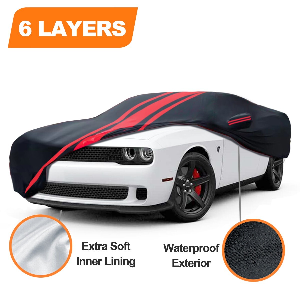 Custom Fit For Dodge Challenger Outdoor Car Cover 100% Waterproof w/ Entry Zip