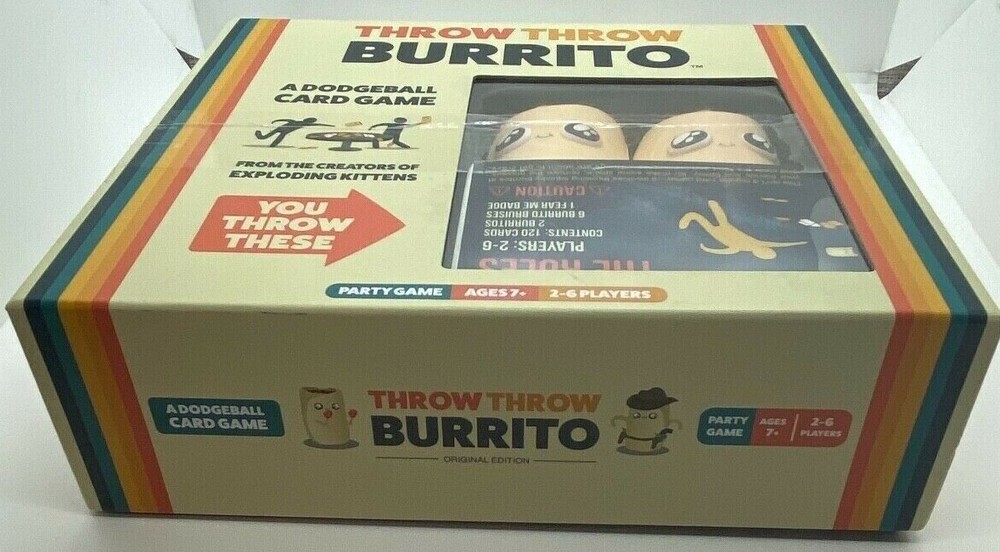 Throw Throw Burrito by Exploding Kittens A Dodgeball Card Game Friendly New