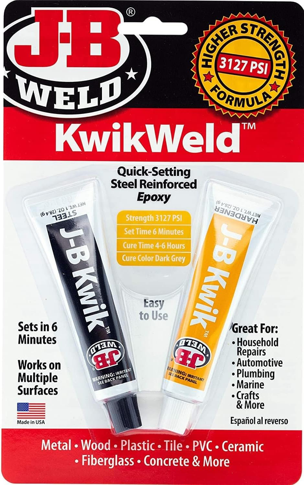 J-B Weld KwikWeld 6-Minute Set Epoxy 2-Pack Dark Grey (8276-2)