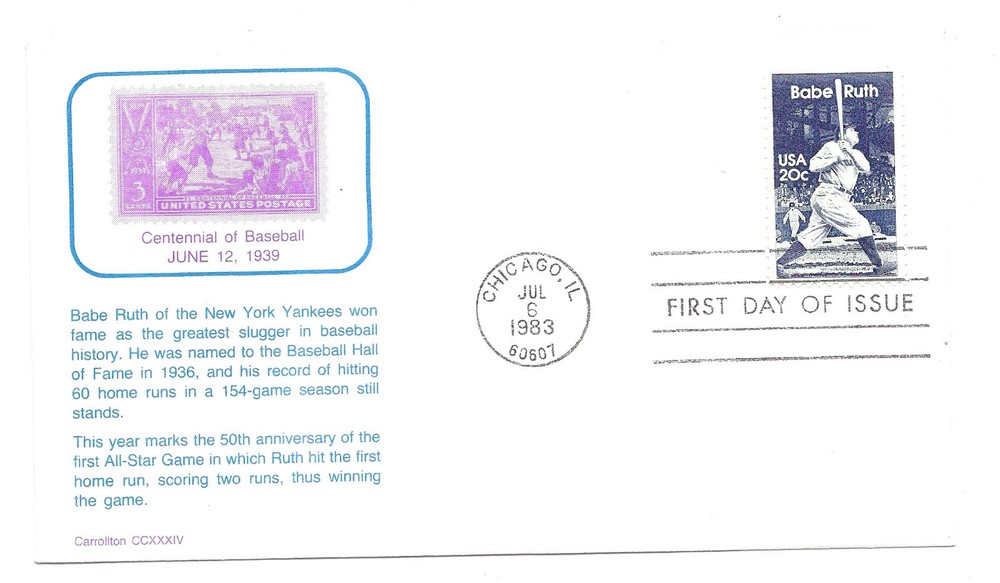 2046 Babe Ruth Carrollton FDC
