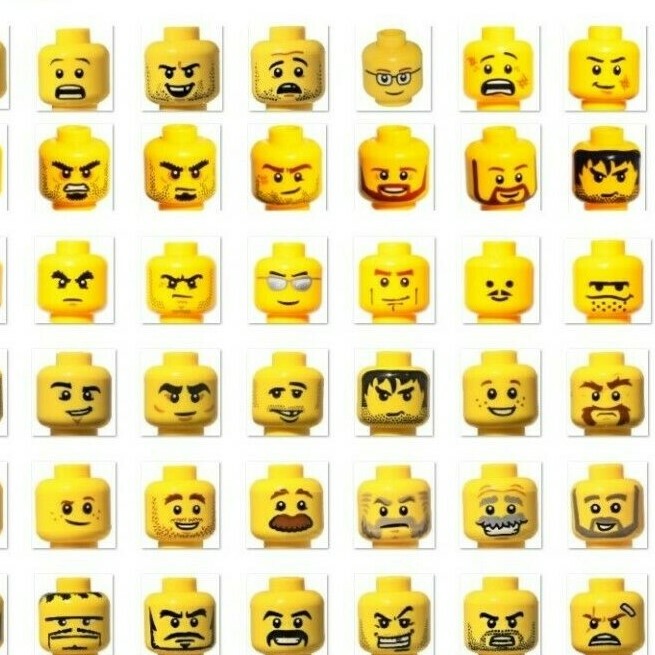 ☀️Lego YOU PICK YOUR HEAD Minfig minifigure mini figure face male female Bulk