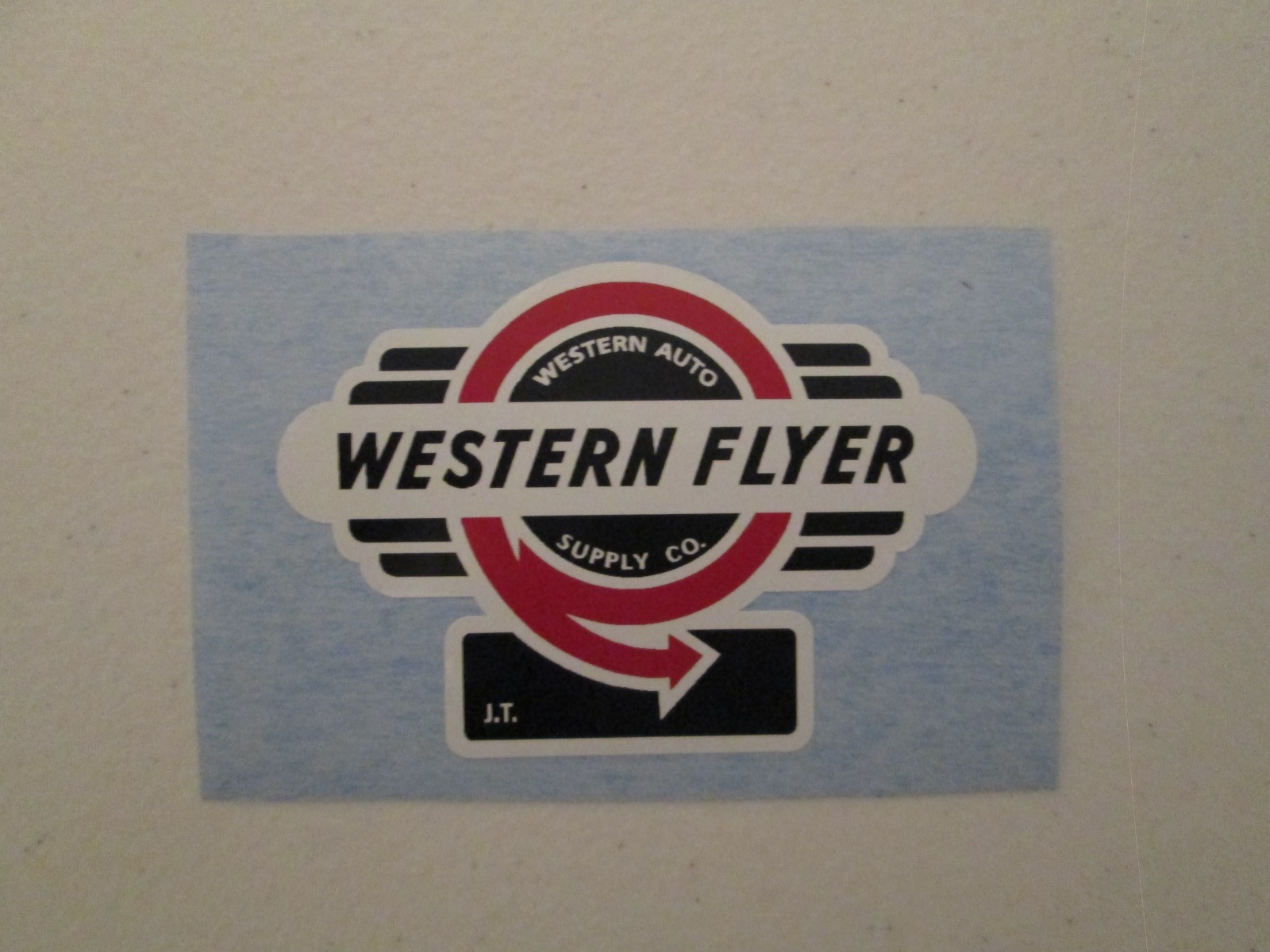 Western Flyer tricycle badge