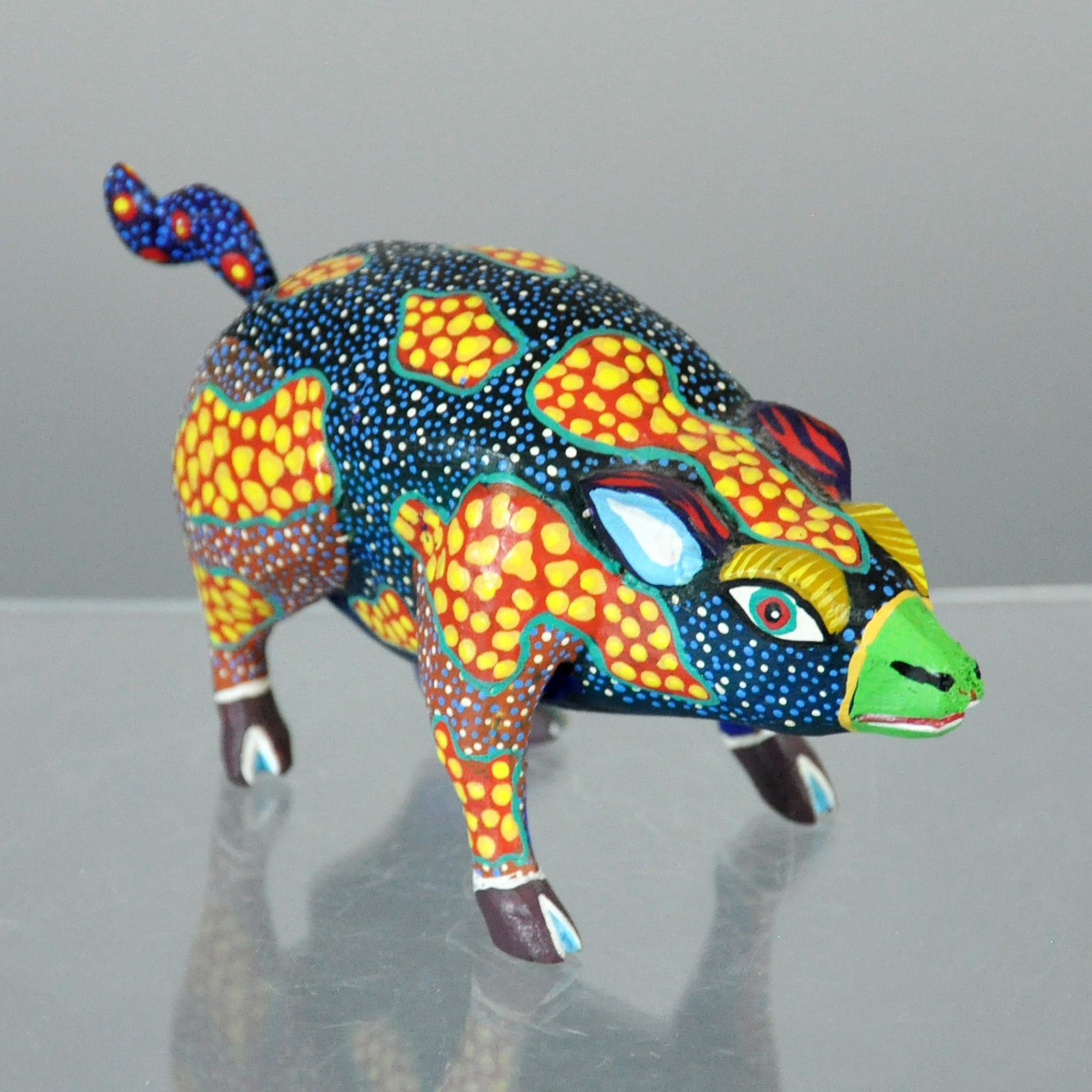 Oaxaca Pig Alebrije Signed by Artist, Elvis Castillo, 2 of 4 Available