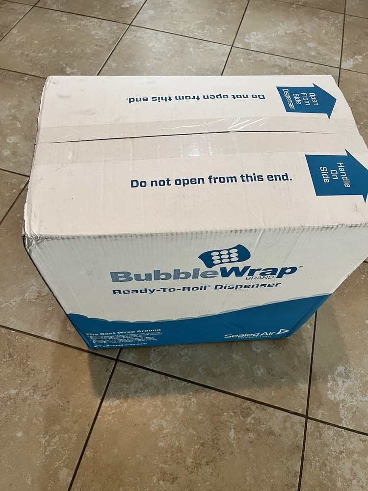 Bubble Wrap Ready-To-Roll Dispenser Box Included, Roll Format