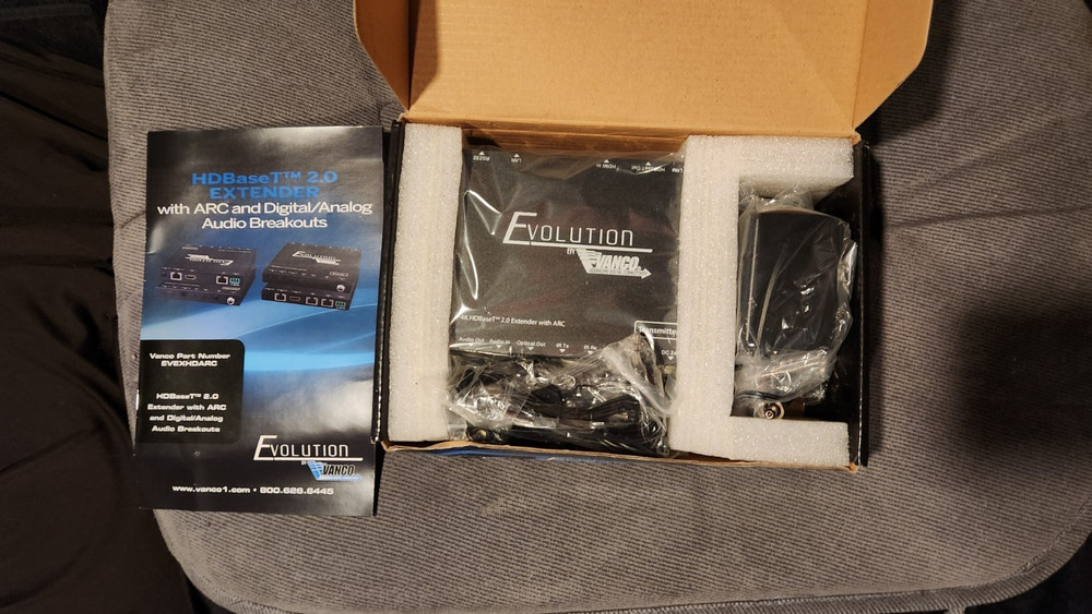 Vanco Evolution 4K HDBaseT 2.0 Extender W/ARC Digital/Analog Audio EVEXHDARC