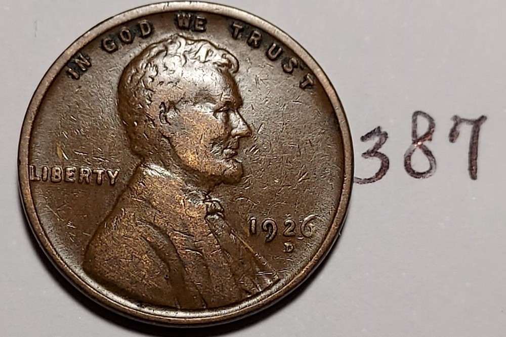 1926-D Lincoln Wheat Cent    #387