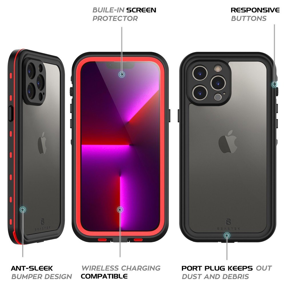Waterproof Case For Apple iPhone 13 Pro Max Shockproof Cover w/ Screen Protector