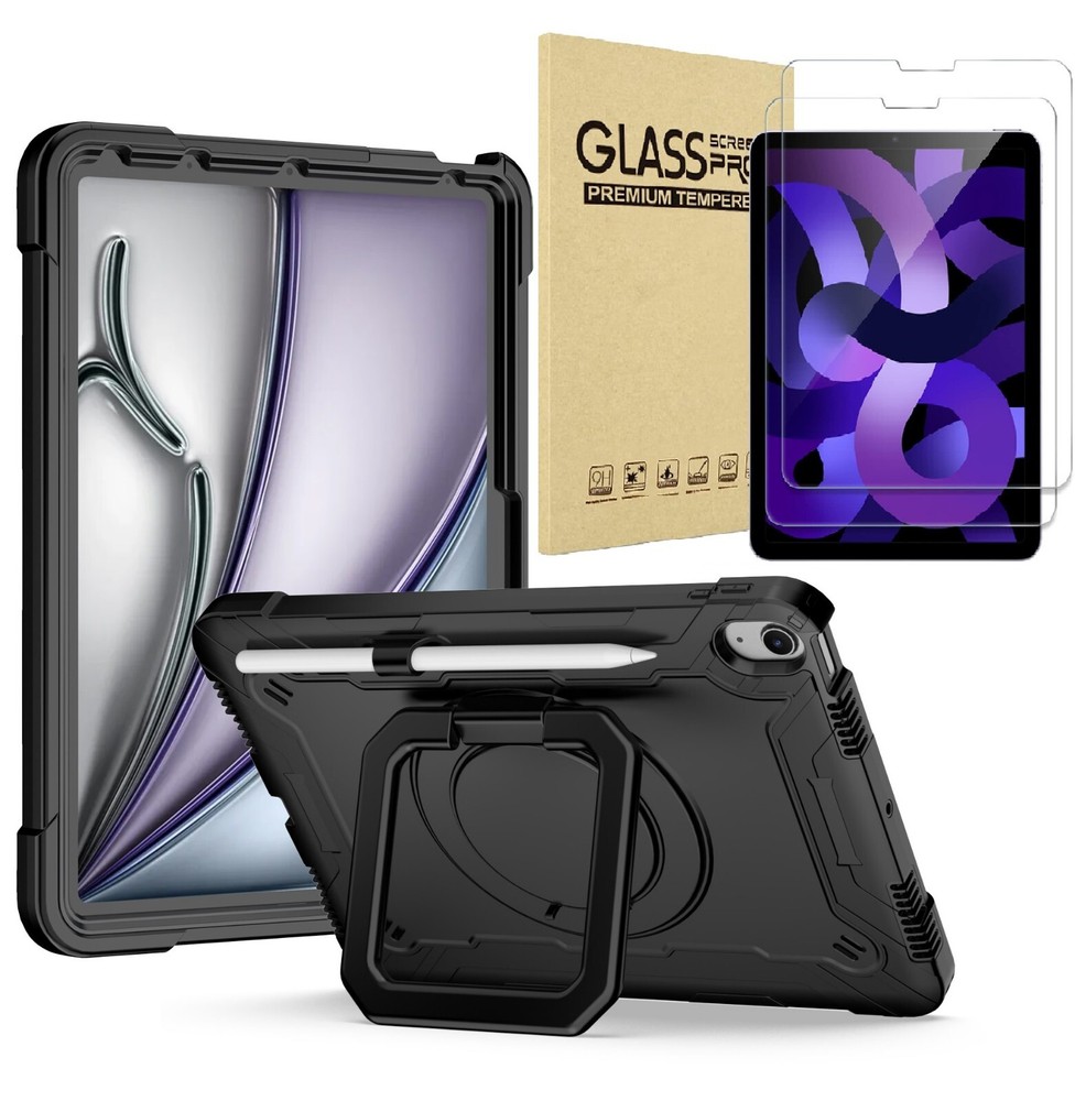 For iPad Air 5th/4th Generation 10.9" Case Shockproof / Glass Screen Protector