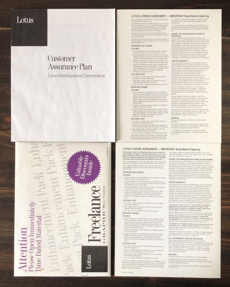 Lotus Development - Lotus Freelance Graphics for Windows Release 2.0