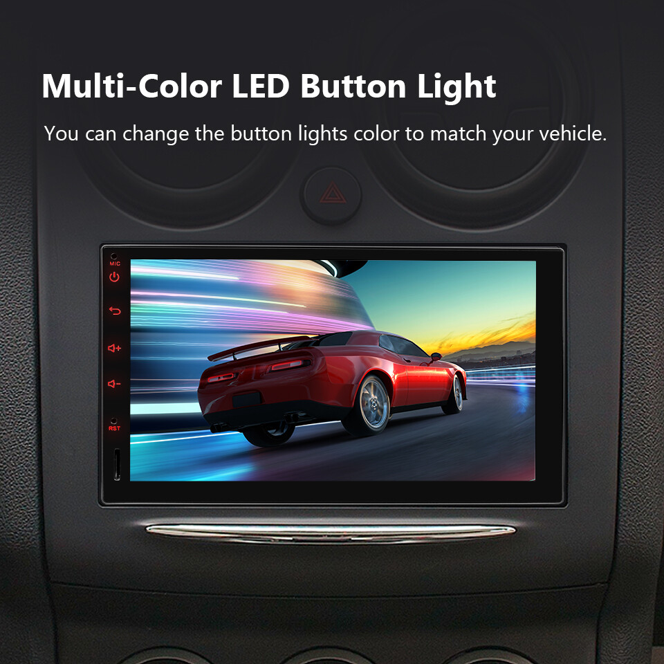 Q04SE CarPlay Android Auto 10 Double 2 Din 7"Car Stereo GPS Radio WiFi Head Unit