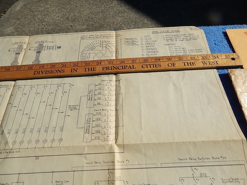 1951 Bally BRIGHT LIGHTS bingo service schematic