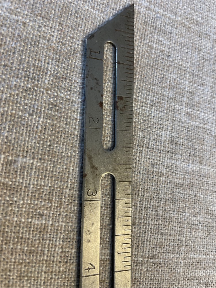Vintage Bevel Ruler Part, Make Unknown Unmarked