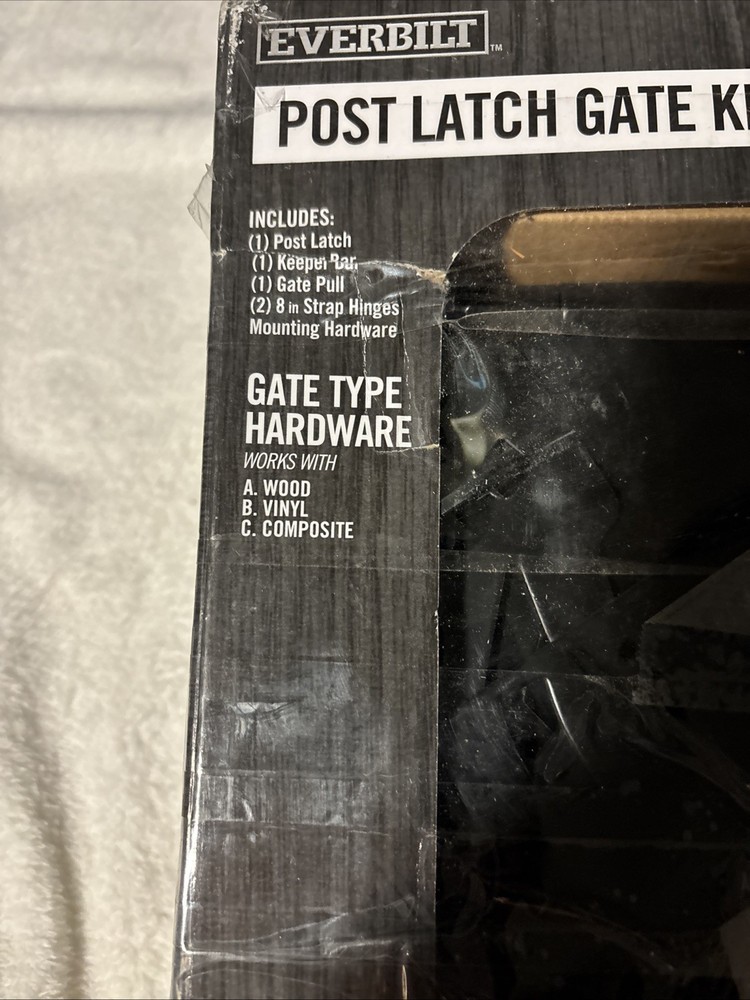 Everbilt Post Latch Gate Set Stainless Steel Black