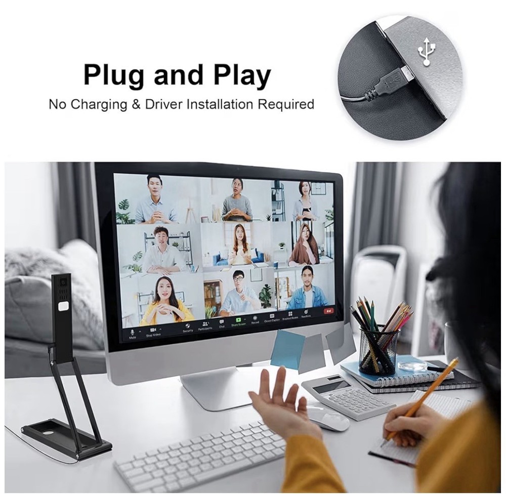 VIISAN P2U Document Camera & Webcam 2K with Dual Microphone