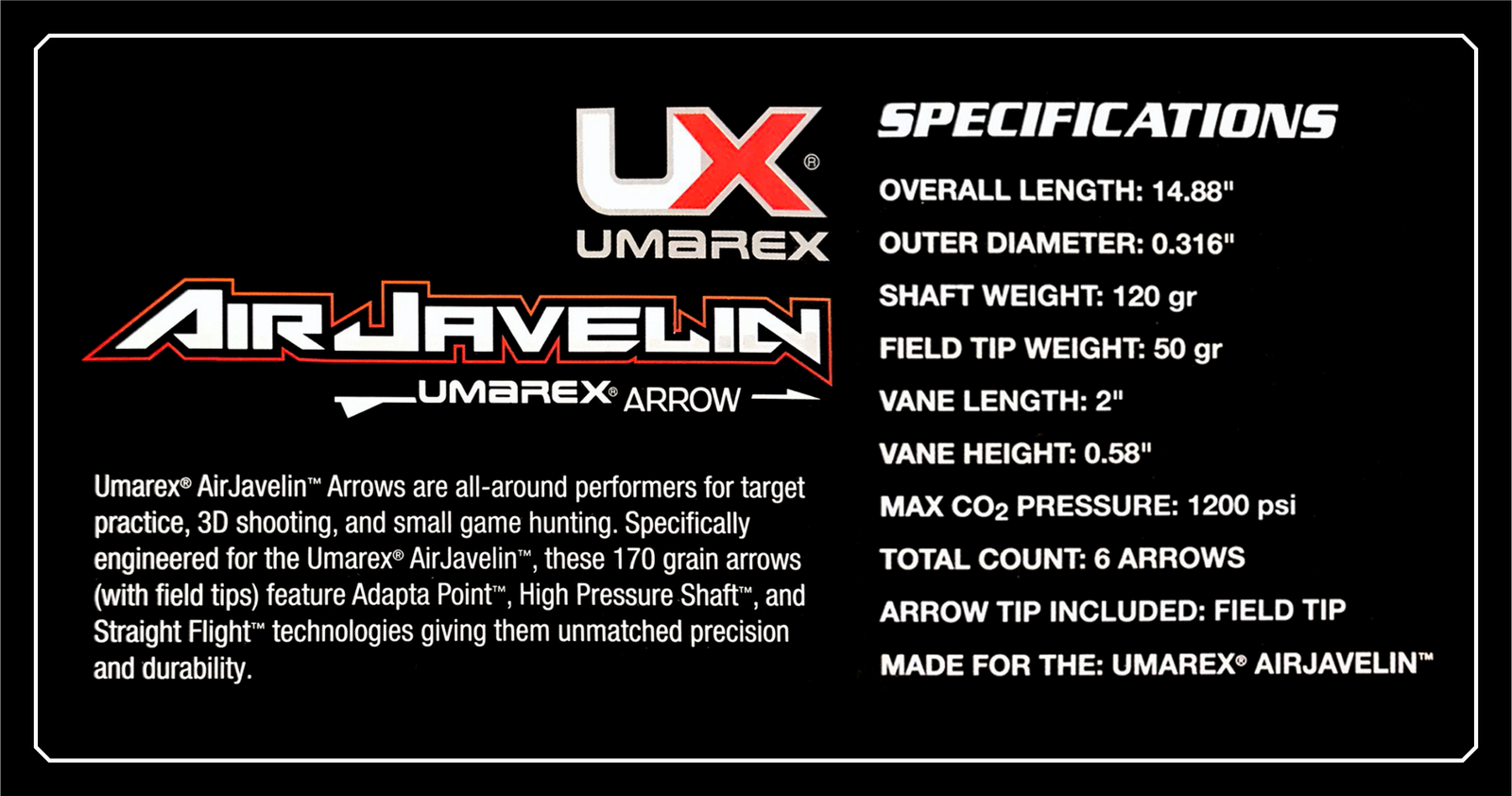 Umarex AirJavelin CO2 Air Rifle 2252662