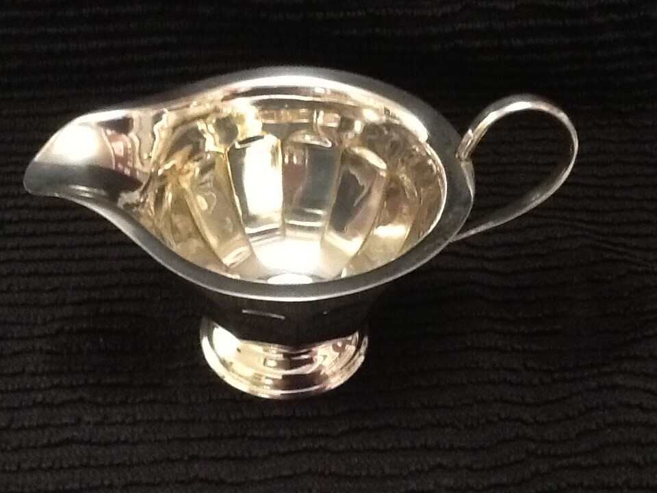 Pretty 12 Sided Silver Plate Cream Jug. Sheffield.
