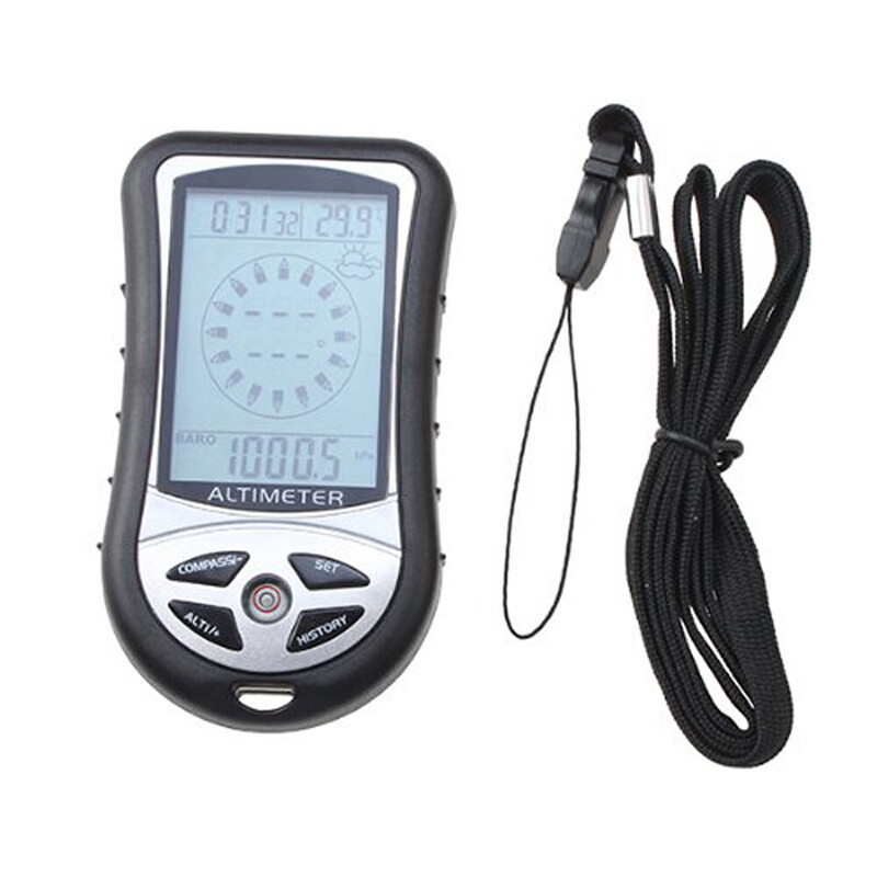 Portable Multifunction Altimeter Digital Compass Clock Barometer Thermometer n