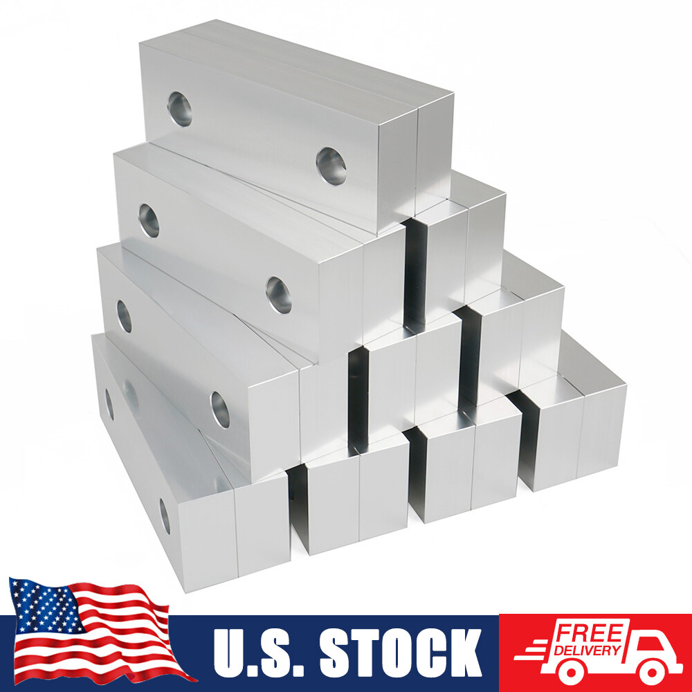 10 Pack (20pcs)  6 x 2 x 1" Machinable Standard Soft Jaws Set Fits Kurt 6" Vises