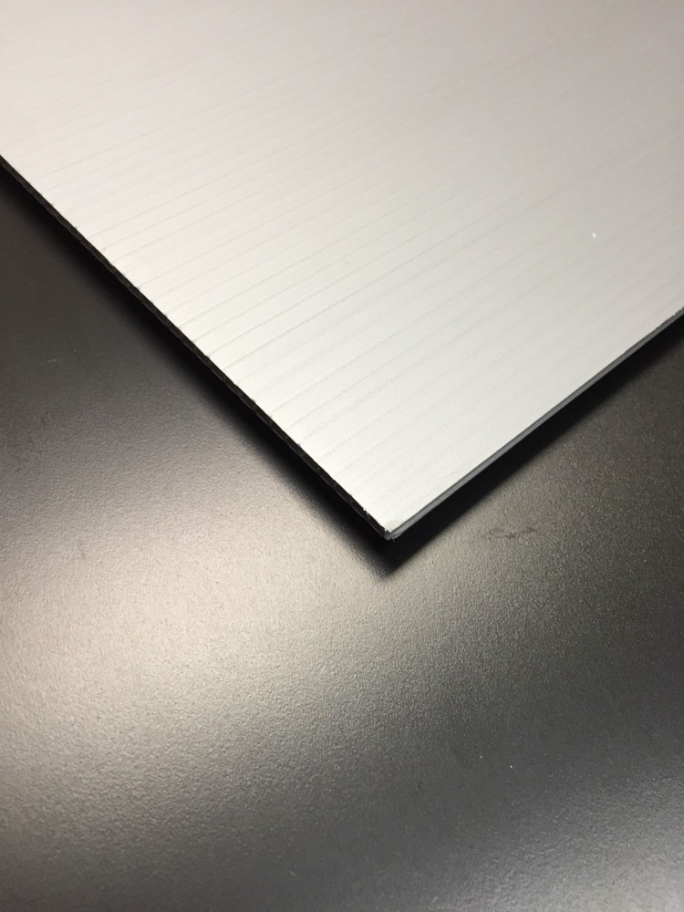 Coroplast 4mm 24" x 48" (12 Pack) Grey Corrugated Plastic Sheets Vertical