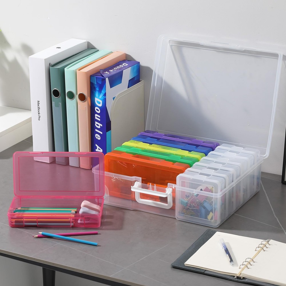 Plastic Storage Boxes & Organizers - Modern Arts & Crafts Storage with Lids -...