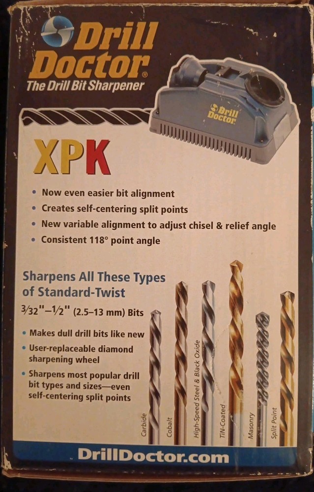 Drill Doctor Drill Bit Sharpener Model XPK 3/32" TO 1/2" Open Box New