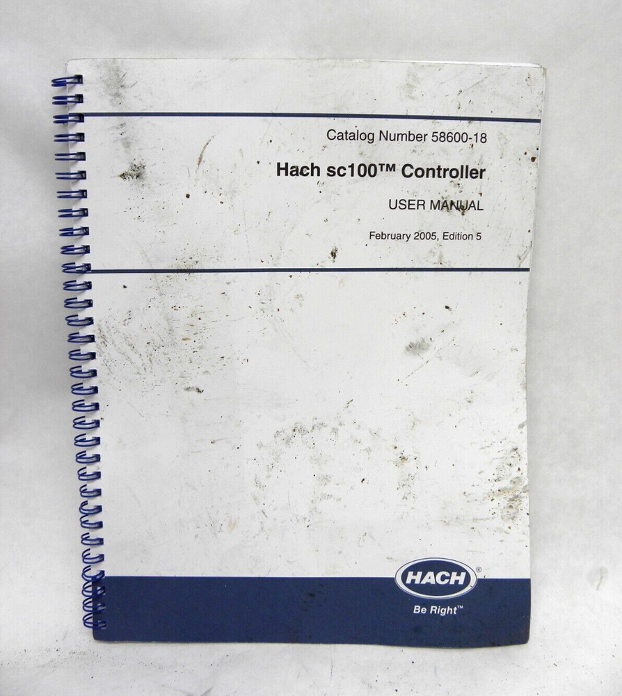 ORIGINAL USER MANUAL 58600-18 - Hach SC100 General Purpose Analyzer Instructions