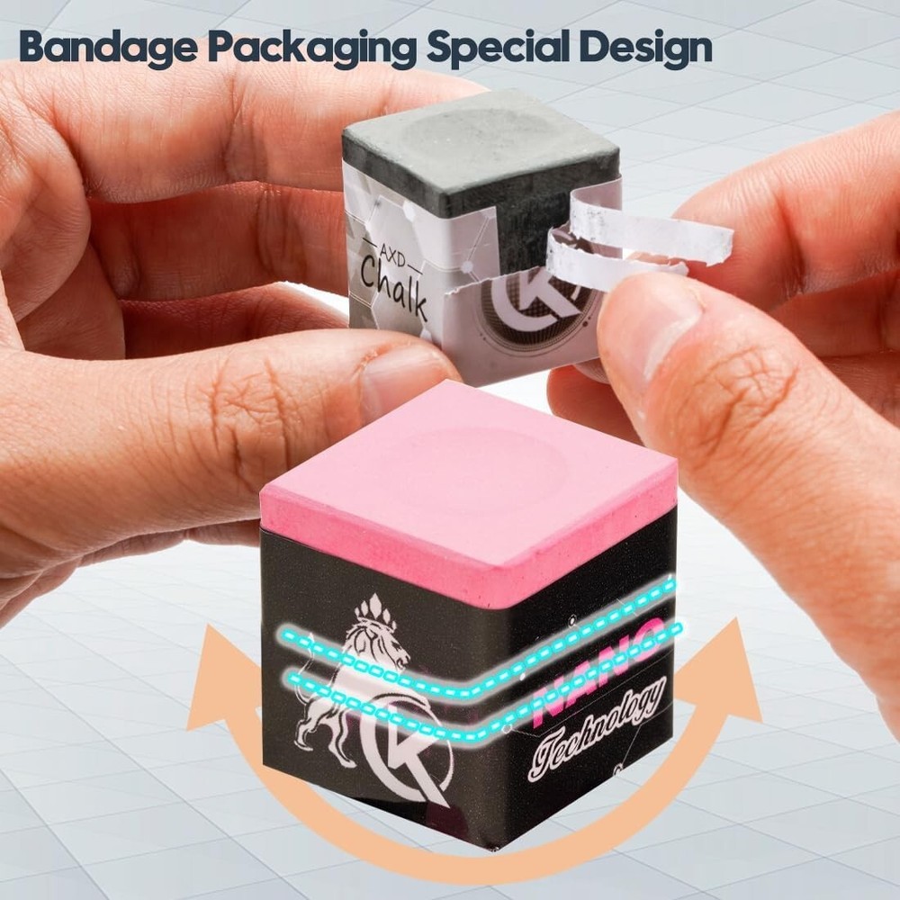 Durable Billiards Chalk with Nano Technology - Reduced Miscue for Precise Shots