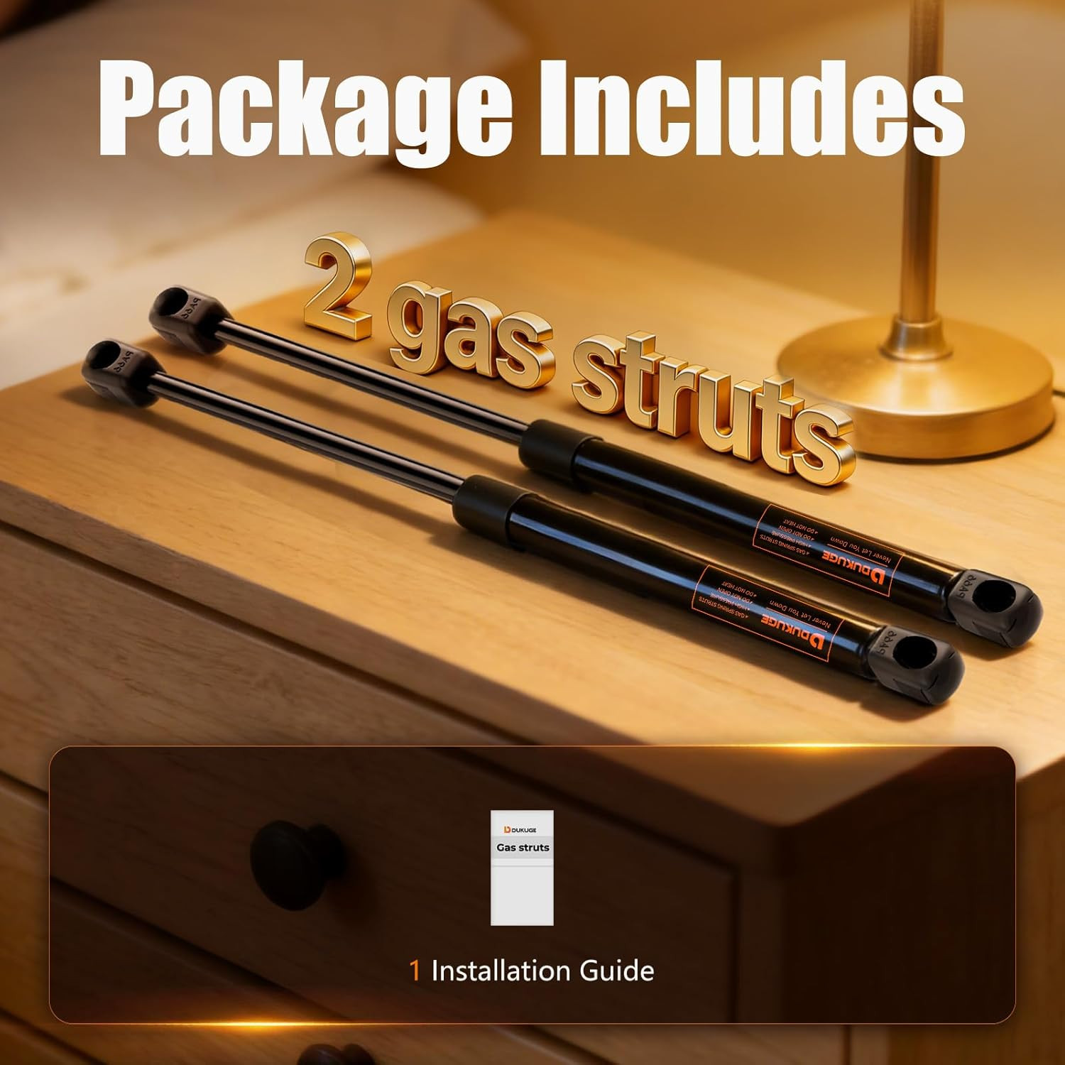 20 Inch 60Lb Gas Struts for Tanning Bed & RV Bed (Weight: 48–66Lb), OEM# 4450, C