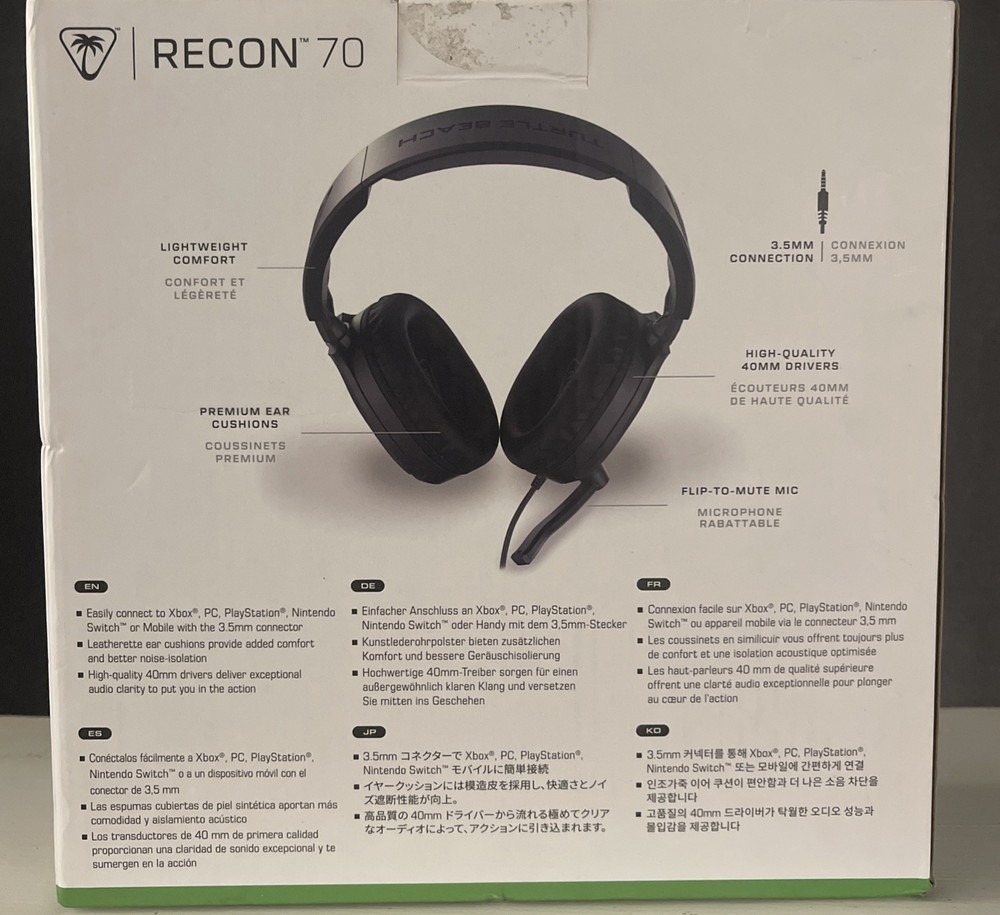 Turtle Beach Recon 70 Wired Multiplatform Gaming Headset.
