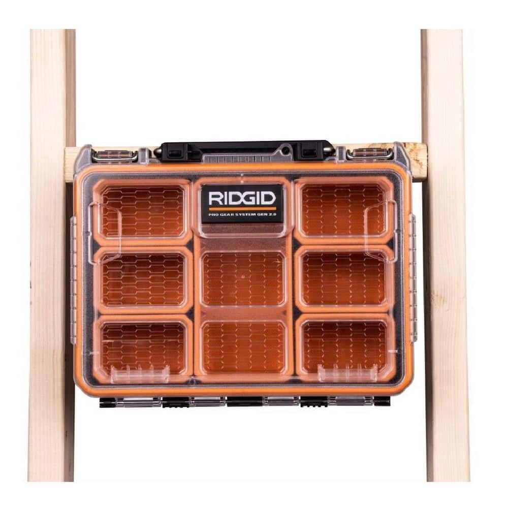 Ridgid Small Parts Organizer Compact Pro Gear System 22" 6 Compartment Tool Case