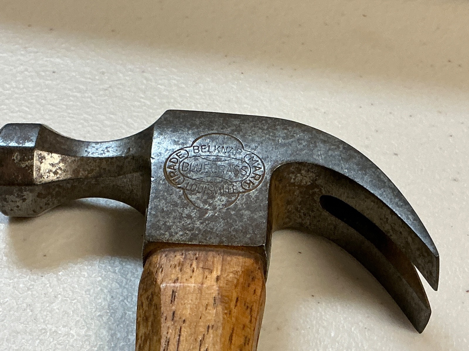 Vintage Blue Grass wood handle hammer...7 ounce possibly