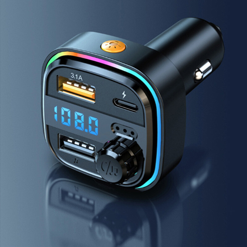 Bluetooth 5.0 Car Wireless FM Transmitter Adapter USB PD Charger AUX Hands LOT