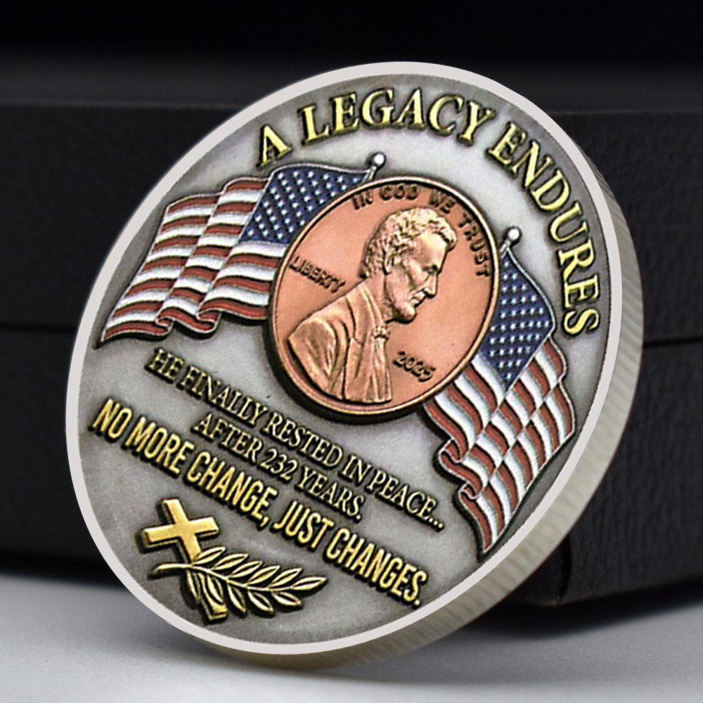 The Last Cent Eagle Tribute Coin 1793-2025 R.I.P Penny Commemorative Medal
