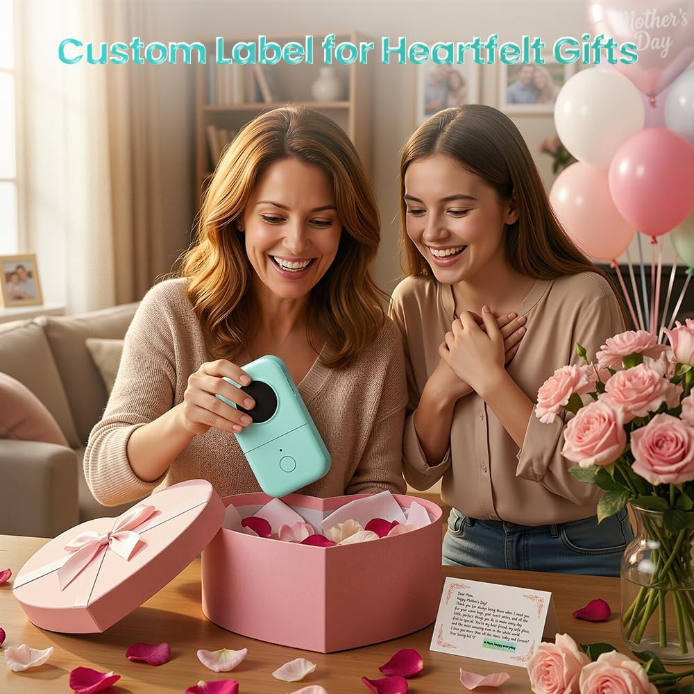 Label Maker, D30 Portable Bluetooth Label Maker Machine with Tape, Small Mini La