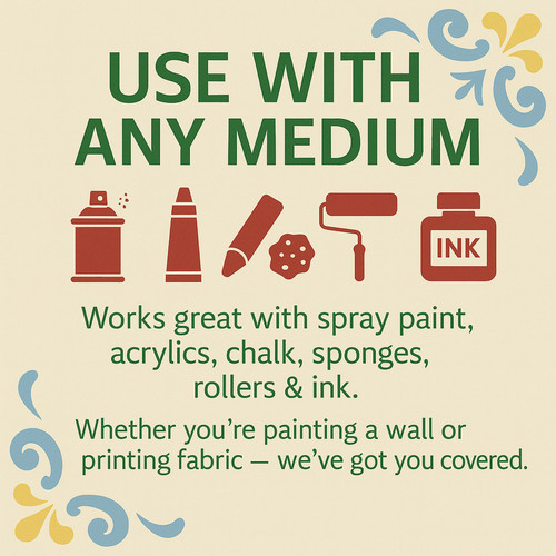 Clock Theme Wall Art Stencil for Timeless Home Decor - StencilAir
