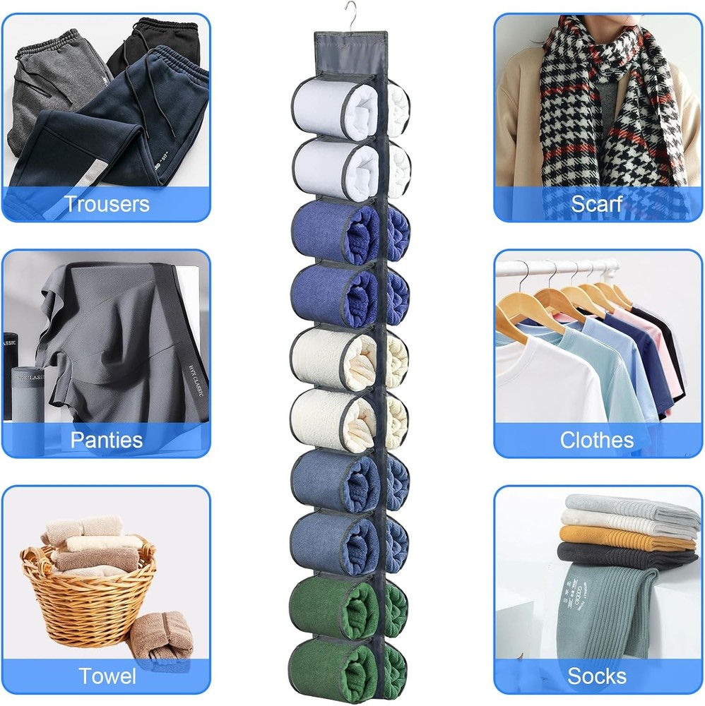 Hanging Legging Organizer, Storage 1pack-Grey