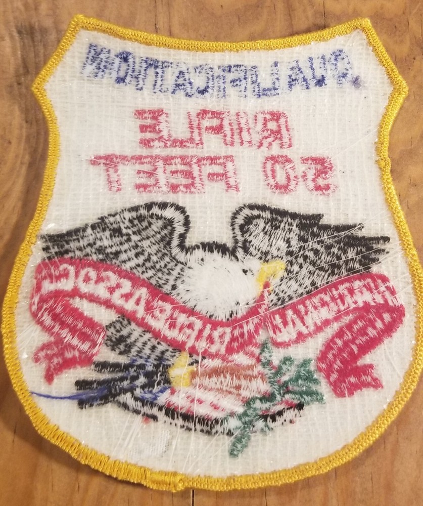 NRA Patch ~ Qualification 50 FEET Shield with Eagle, NEW