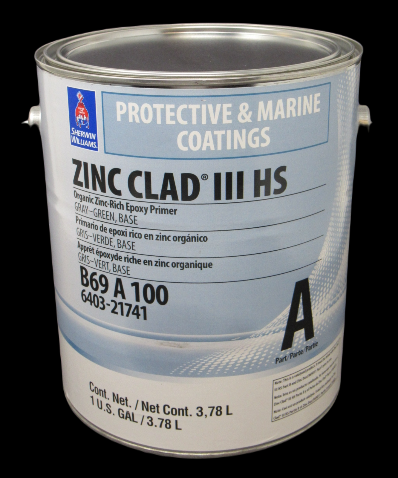 NEW Sherwin-Williams Zinc Clad III HS Epoxy Primer Coating PART A + B for STEEL