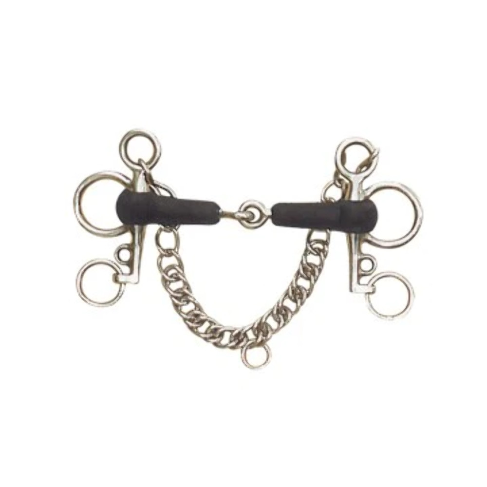 Jointed Tom Thumb Rubber Pelham Bit