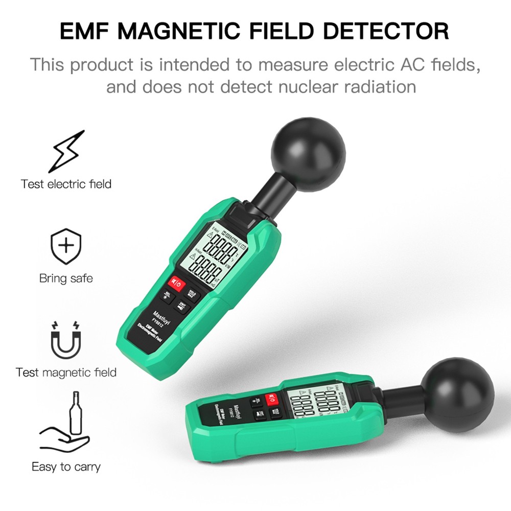 Mastfuyi EMF Meter Electromagnetic Field Tester High E5E2
